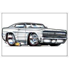   Large Poster  1966 Dodge Charger products  Rohan Day Car Art