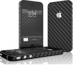 slickwraps Black Carbon Wrap für Apple iPhone 4 / 4S   Full Body 