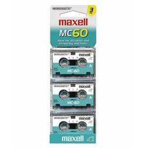  MAXELL Audio, Micro Cassette, 60 min, 3pk PK Electronics