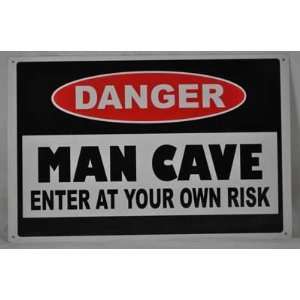  Danger Man Cave Tin Sign 