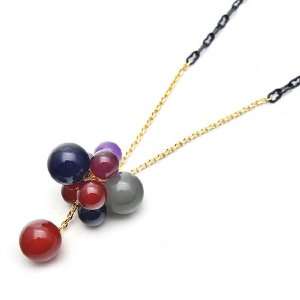  [Aznavour] Lovely & Cute Grape Long Necklace / Hot Pink. Jewelry