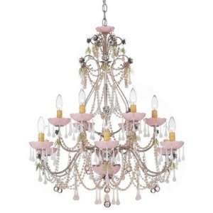  The Rose 6+6 Light 1432 Chandelier By Schonbek