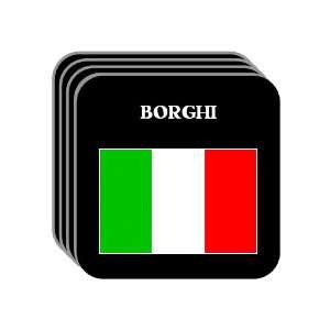  Italy   BORGHI Set of 4 Mini Mousepad Coasters 