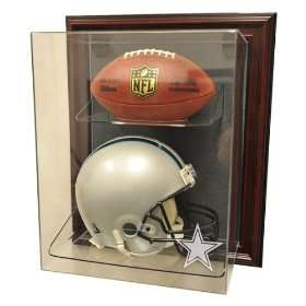 Dallas Cowboys Full Size Helmet and Football Display Case 