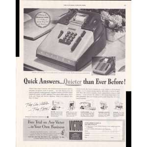  Victor Adding Machines 1953 Original Vintage Advertisement 