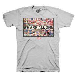  UFC Mens We Are All One Global T Shirt Sports 