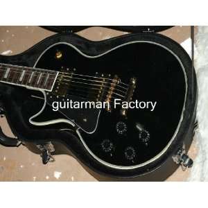  left handstock new black beauty electric guitar 2 pickups 