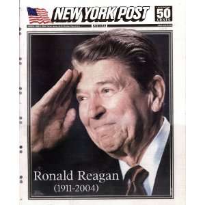  New York Post, Sunday, June 6, 2004  Ronald Reagan, 1911 