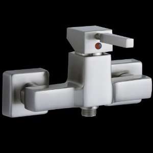  Pure Square Exposed Manual Shower Faucet Brushed Nickel 