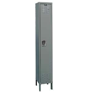 Hallowell Gray Steel Premium Wardrobe Locker, 1 Wide with 1 Opening, 1 