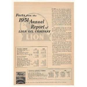  1952 Lion Oil Company Facts From 51 Annual Report Print 