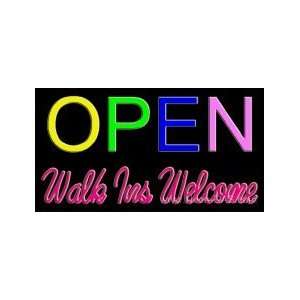  Walk Ins Welcome Open Neon Sign 20 x 37