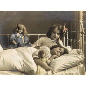 Two Sisters Prepare for Bed   and of Course their Dolls Come to Bed 