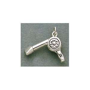   Silver Charm .625 in tall, .75 in wide Hair Blowdryer Jewelry