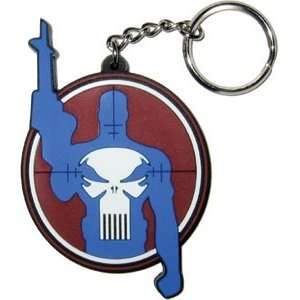  Marvel Comics The Punisher Target Logo Rubber Keychain K 