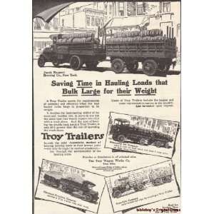  1918 Full Page Advertisement for Troy Wagon Works, Troy 