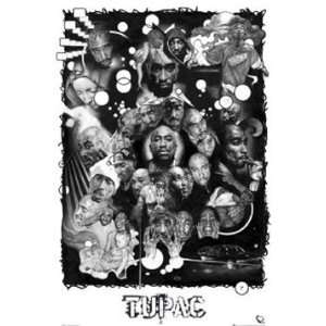  Tupac Collage Rap Hip Hop Music Poster 24 x 36 inches 