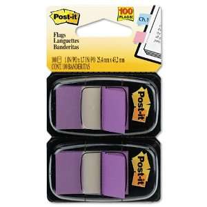  Post it® Standard Tape Flags in Dispenser, Purple, 100 