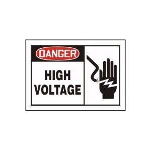  DANGER HIGH VOLTAGE (W/GRAPHIC) 10 x 14 Adhesive Dura 