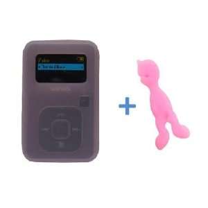  Pink Silicone Skin Case Cover + Human Shape Smart Wrap for 