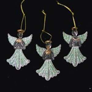 12 Seasons of Elegance Glass Angel with Musical Instruments Christmas 