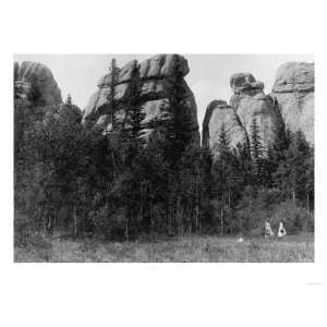  Women in front of Lake Harney Peaks Photograph   Custer 