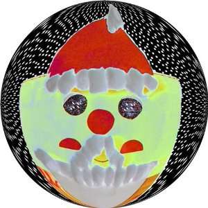 Art by Seala Cosmic Santa Paper Cut outs and cotton balls, Glow 