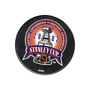  Set of Four 2002 Stanley Cup Finals Official Game Pucks 