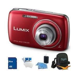  Lumix DMC S3 14MP Compact Red Digital Camera w/ 720p HD 