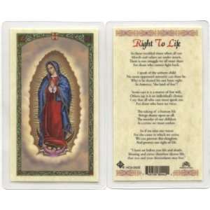  Our Lady of Guadalupe   Right to Life Holy Card (HC9 250E 
