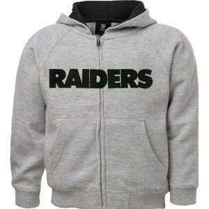  Oakland Raiders Youth Grey Sportsman Full Zip Fleece 