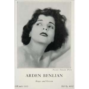  1930 Arden Benlian Motion Picture Movie Casting Ad 