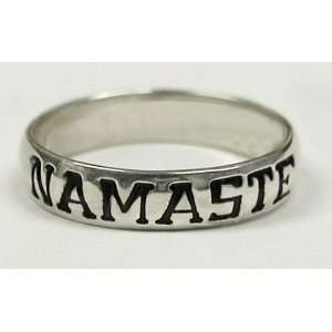    Sterling Silver Band Ring Namaste Made in America Jewelry