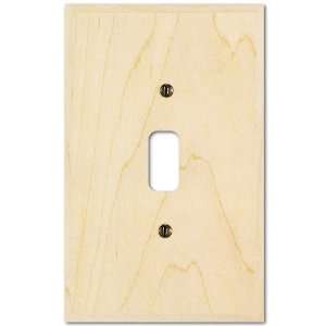    Angelo Unfinished Maple Wood   3 Toggle Wallplate
