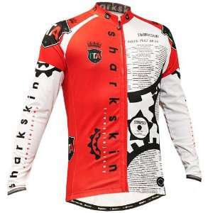 Fixgear Cycling Jersey Red/white Long Sleeves Custom Road Bike Clothes 