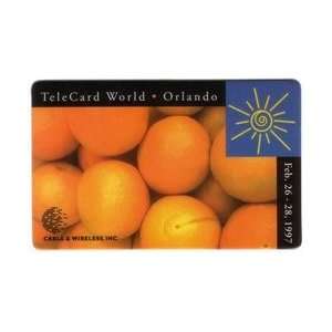   Card 5m Telecard World (Orlando, FL. 2/97) Many Oranges & Sunshine