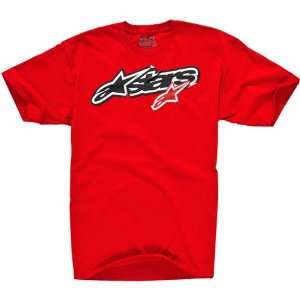 Alpinestars Stuck Mens Short Sleeve Sports Wear Shirt   Red / X Large