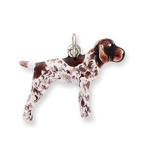   Jewelry Gift Sterling Silver Enameled German Shorthaired Pointer Charm