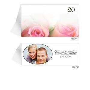  130 Photo Place Cards   Rose Pink Twins