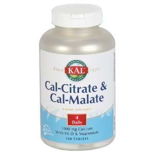    KAL   Calcium Citrate & Malate, 120 tablets