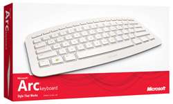  Microsoft Arc Wireless Keyboard   White Electronics