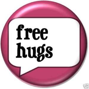  FREE HUGS Pinback Button 1.25 Pin / Badge Peace Love Hippie Slogan 
