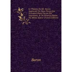   De Diverses Poeies Du MÃªme Auteur (French Edition) Baron Books