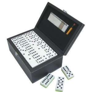  Bene Casa H9 53531 double nine dominoes in leather box 