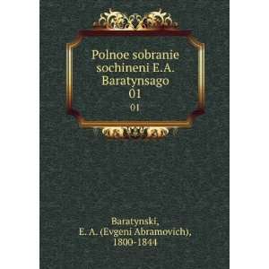   language) E. A. (Evgeni Abramovich), 1800 1844 Baratynski Books