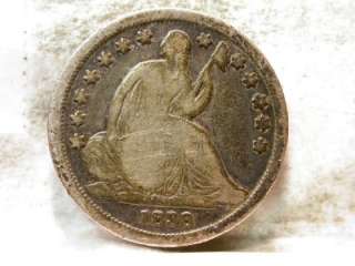 1838 VG SEATED LIBERTY 10c DIME ID#C745  