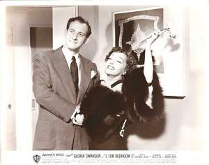 GLORIA SWANSON & STEVE BRODIE 3 For Bedroom C Or.1952  