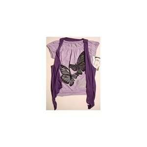  Star Ride Girls 7 16 Purple Butterfly 2 Pieces Vest Baby