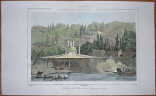 1840 print KIOSK OF ARMOURERS ON BOSPHORUS, ISTANBUL (#48)  