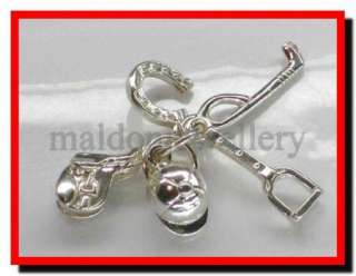 Riding gear horse st silver charm. 5 charms on 1 EC1625  